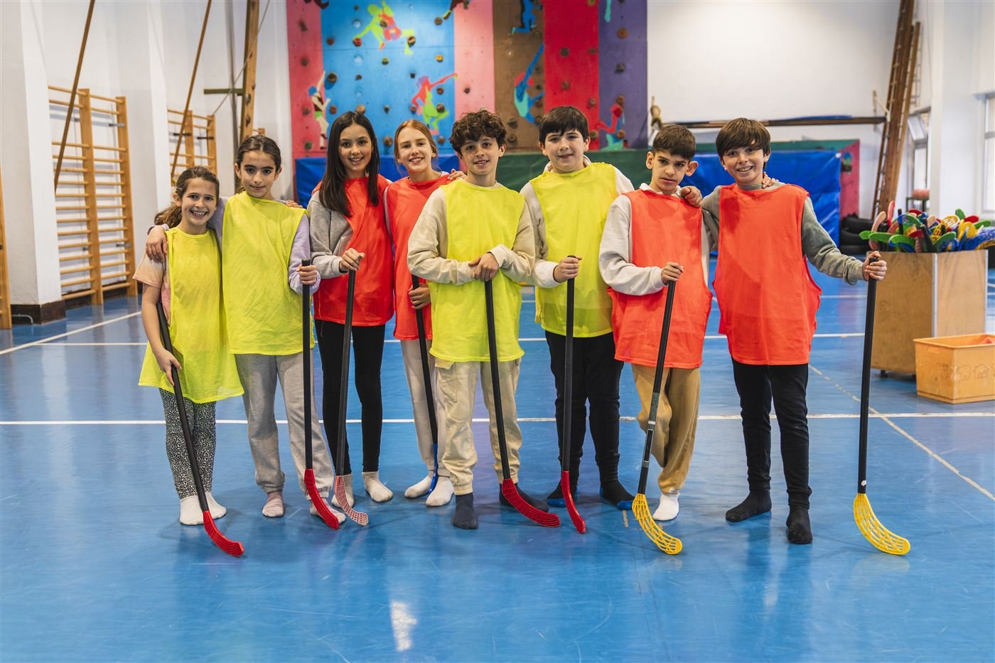 Children together in sports gear